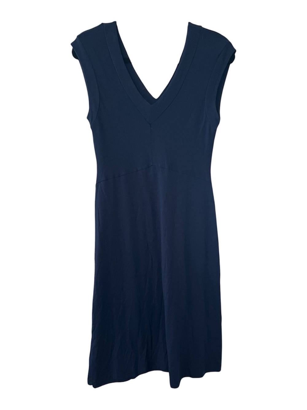 IBEX Merino Wool Blue Sleeveless V Neck Dress Size Small